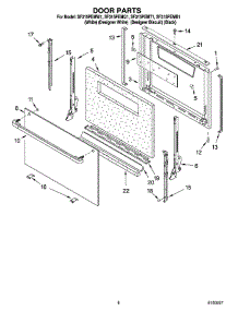 06 - Door Parts, Miscellaneous Parts parts for Whirlpool Range SF315PEMW1 from AppliancePartsPros.com