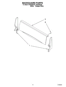 02 - Backguard Parts parts for Whirlpool Range SF3020SKW2 from AppliancePartsPros.com
