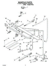 03 - Manifold Parts parts for Whirlpool Range SF3020SKW2 from AppliancePartsPros.com