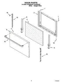 06 - Door Parts, Miscellaneous Parts parts for Whirlpool Range SF3020SKW2 from AppliancePartsPros.com