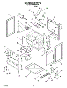 03 - Chassis Parts parts for Whirlpool Range RF341BXKW2 from AppliancePartsPros.com