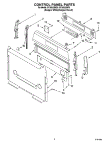 02 - Control Panel Parts parts for Whirlpool Range SF380LEMQ0 from AppliancePartsPros.com