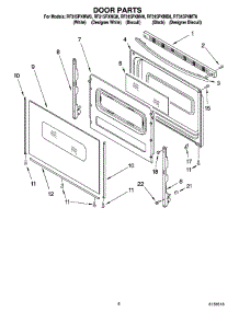 05 - Door Parts, Miscellaneous Parts parts for Whirlpool Range RF315PXMW0 from AppliancePartsPros.com