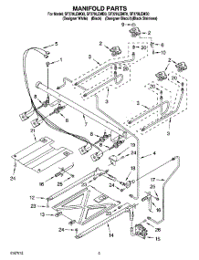 03 - Manifold Parts parts for Whirlpool Range SF379LEMS0 from AppliancePartsPros.com