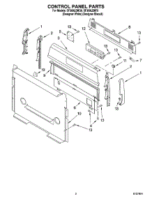 02 - Control Panel Parts parts for Whirlpool Range SF369LEMQ0 from AppliancePartsPros.com