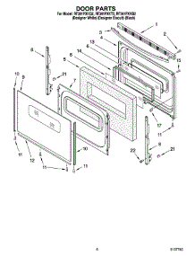 05 - Door Parts, Miscellaneous Parts parts for Whirlpool Range RF361PXKQ2 from AppliancePartsPros.com