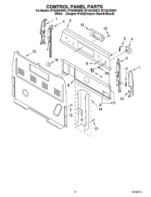 02 - Control Panel Parts parts for Whirlpool Range RF362BXMW0 from AppliancePartsPros.com