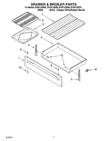 05 - Drawer & Broiler Parts parts for Whirlpool Range SF367LEMB0 from AppliancePartsPros.com