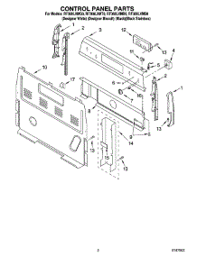 02 - Control Panel Parts parts for Whirlpool Range RF368LXMB0 from AppliancePartsPros.com