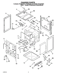 03 - Chassis Parts parts for Whirlpool Range RF362BXMV0 from AppliancePartsPros.com