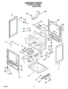 03 - Chassis Parts parts for Whirlpool Range RF314PXMQ0 from AppliancePartsPros.com