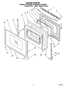 06 - Door Parts, Miscellaneous Parts parts for Whirlpool Range SF196LEMB0 from AppliancePartsPros.com