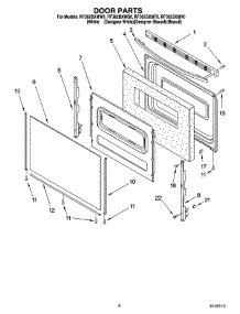 05 - Door Parts, Miscellaneous Parts parts for Whirlpool Range RF362BXMT0 from AppliancePartsPros.com