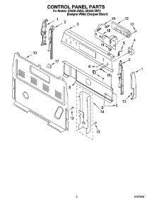 02 - Control Panel Parts parts for Whirlpool Range GR458LXMQ0 from AppliancePartsPros.com