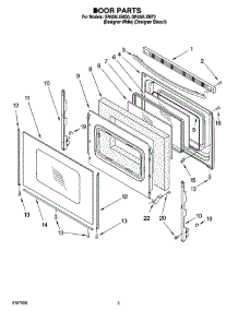 04 - Door Parts parts for Whirlpool Range GR458LXMQ0 from AppliancePartsPros.com