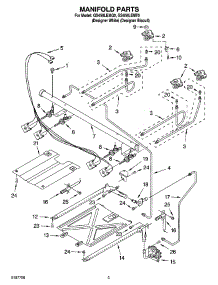 03 - Manifold Parts parts for Whirlpool Range GS458LEMQ0 from AppliancePartsPros.com