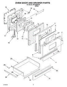 03 - Oven Door And Drawer Parts parts for Whirlpool Range RF4700XEW9 from AppliancePartsPros.com