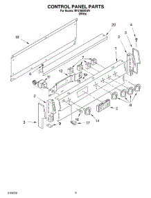 05 - Control Panel Parts, Optional Parts parts for Whirlpool Range RF4700XEW9 from AppliancePartsPros.com