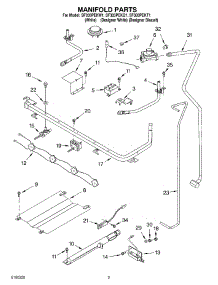 03 - Manifold Parts parts for Whirlpool Range SF303PEKW1 from AppliancePartsPros.com
