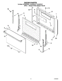 06 - Door Parts, Miscellaneous Parts parts for Whirlpool Range SF303PEKW1 from AppliancePartsPros.com