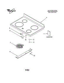 Cooktop parts for Whirlpool Range RF368LXKV0 from AppliancePartsPros.com