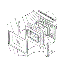 Door parts for Whirlpool Range RF368LXKB0 from AppliancePartsPros.com