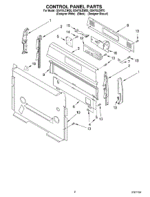 02 - Control Panel Parts parts for Whirlpool Range GS470LEMT0 from AppliancePartsPros.com