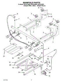 03 - Manifold Parts parts for Whirlpool Range GS470LEMT0 from AppliancePartsPros.com