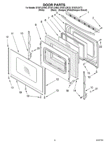 06 - Door Parts, Miscellaneous Parts parts for Whirlpool Range SF367LEKW3 from AppliancePartsPros.com