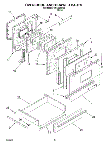 03 - Oven Door And Drawer Parts parts for Whirlpool Range RF4700XEW8 from AppliancePartsPros.com