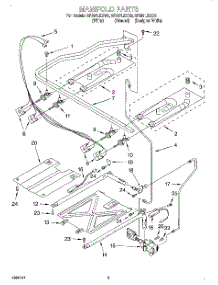 03 - Manifold parts for Whirlpool Range SF387LEGQ3 from AppliancePartsPros.com