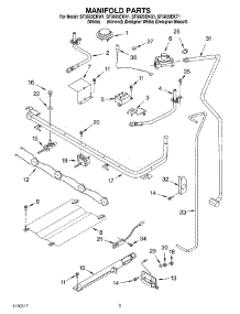 03 - Manifold Parts parts for Whirlpool Range SF3020EKN1 from AppliancePartsPros.com