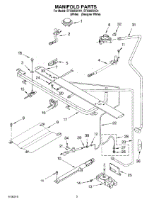 03 - Manifold Parts parts for Whirlpool Range SF3020SKQ1 from AppliancePartsPros.com