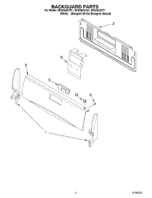 02 - Backguard Parts parts for Whirlpool Range SF325LEKT1 from AppliancePartsPros.com