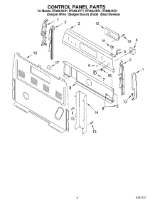 02 - Control Panel parts for Whirlpool Range RF368LXKB1 from AppliancePartsPros.com