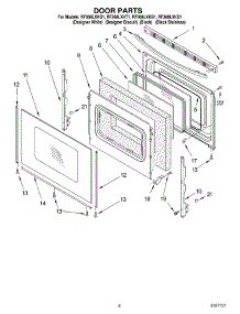 05 - Door, Optional parts for Whirlpool Range RF368LXKB1 from AppliancePartsPros.com