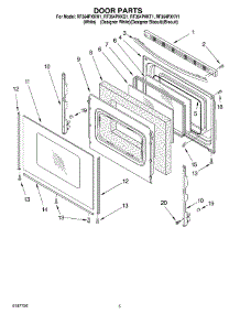 04 - Door parts for Whirlpool Range RF364PXKW1 from AppliancePartsPros.com