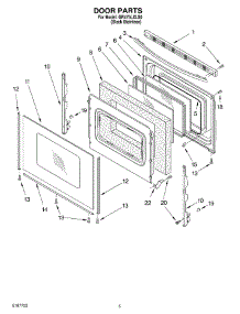 04 - Door parts for Whirlpool Range GR475LXLS0 from AppliancePartsPros.com