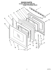 05 - Door parts for Whirlpool Range RF366LXKQ0 from AppliancePartsPros.com