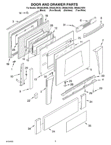02 - Door And Drawer Parts parts for Whirlpool Range GR556LRKS0 from AppliancePartsPros.com