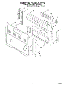 02 - Control Panel parts for Whirlpool Range RF361PXKT1 from AppliancePartsPros.com
