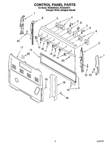 02 - Control Panel Parts parts for Whirlpool Range RF3020XKQ1 from AppliancePartsPros.com