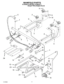 03 - Manifold parts for Whirlpool Range SF369LEKT1 from AppliancePartsPros.com