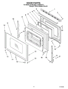 06 - Door parts for Whirlpool Range SF369LEKT1 from AppliancePartsPros.com