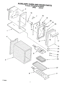 04 - Auxiliary Oven And Door parts for Whirlpool Range RF4700XEW6 from AppliancePartsPros.com
