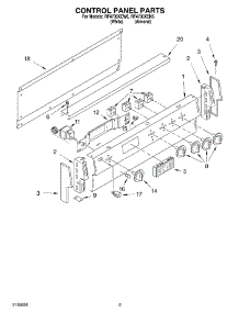 05 - Control Panel parts for Whirlpool Range RF4700XEW6 from AppliancePartsPros.com
