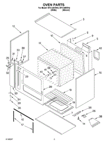 02 - Oven parts for Whirlpool Range SF5140EEN4 from AppliancePartsPros.com