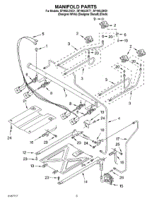03 - Manifold Parts parts for Whirlpool Range SF195LEKQ1 from AppliancePartsPros.com