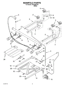03 - Manifold parts for Whirlpool Range SF341BEKW1 from AppliancePartsPros.com