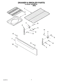 05 - Drawer And Broiler parts for Whirlpool Range SF341BEKW1 from AppliancePartsPros.com